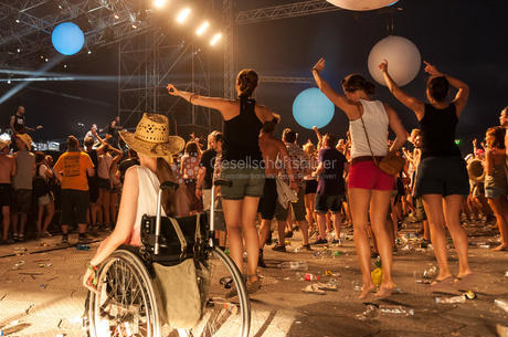 Music festival in a wheelchair