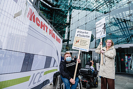Protest and launch action of the new service